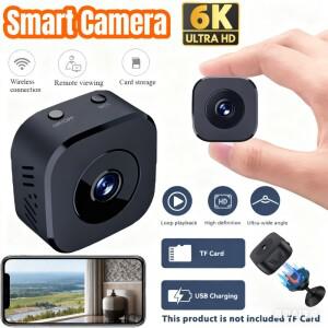 6K 미니 보안 카메라 무선 2.4G 와이파이 모니터링 보안 보호 원격 야간 투시 감시 스마트 홈 2025