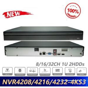 Dahua Original NVR4208/16/32-4KS3 8CH/16CH/32CH 1U 2HDD Lite 네트워크 비디오 레코더는 12M 카메라  EP