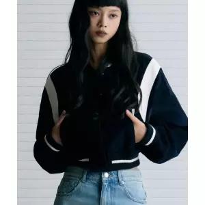레더리 코듀로이 바시티 테디 자켓
