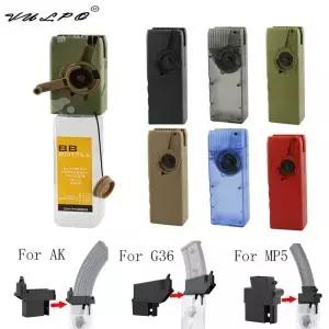 VULPO Airsoft Paintball M4 BB 스피드 로더 핸드 크랭크 퀵 AK MP5 G36 매거진 변환기 어댑터