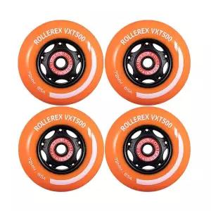 롤렉스 VXT500 85A 인라인 스케이트 휠 4개 팩 72mm 선라이즈 오렌지