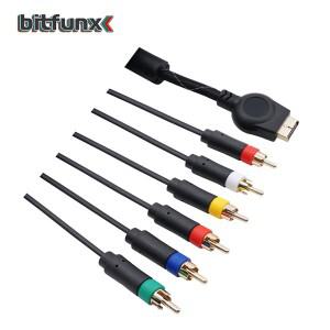Bitfunx 플스호환/플스호환 컴포넌트 케이블 SONY호환 PlayStation 2/3용 1.8m 프리미엄 고해상도 게임 액