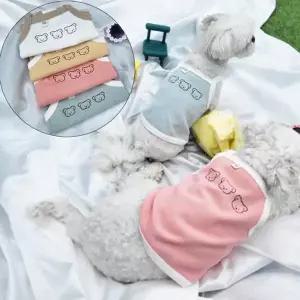 [콩심팥심]강아지 곰세마리 나시 2XL 1P 반려견 여름 티셔츠 애견캐릭터티