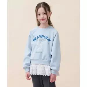 매장정품 빈폴 키즈 BEANPOLE KIDS 여아 레이스 포인트 스웨트 셔츠 스카이 블루 (BI6241G04Q) BI6241G04Q