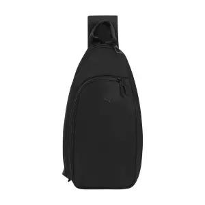 PUMA Myriad 슬링, 스포티한 핸즈프리 가방, 양면 스트랩 및 이중 수납 공간, 블랙., 원사이즈, 공간이 있