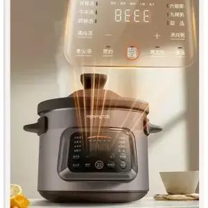 220V 완전 자동 전기 스튜 냄비 세라믹 수프 가정용 자주색 점토 컵 주방 가전제품