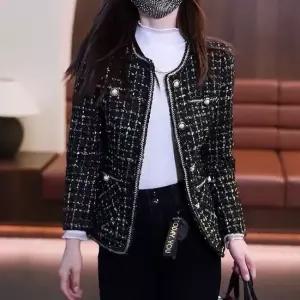 친절한탄씨 니모퀄트 트위드 자켓 중년 여성 빅사이즈 재킷 봄 하객룩 엄마 캐주얼 가을 점퍼 중장년