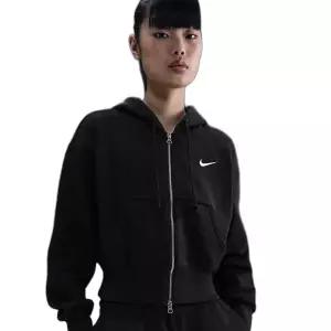 나이키 HV2427-010 여성 스포츠웨어 NSW 피닉스 플리스 루즈 풀집 크롭 후디 LE1