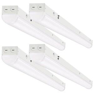DAKASON 4피트 LED 선형 조명 기구, 상점 40/32/24W 35/40/5000K CCT 선택 가능, 사무실 차고 4팩용 상업용 베이 형광 튜브 교체
