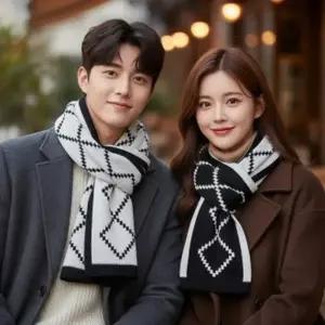 보온 양면 남녀공용 정장 머플러 니트 방한 목도리 데일리 겨울 캐주얼 다이아