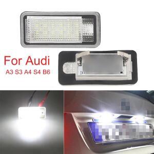 2pcs LED 번호판 빛 아우디 A3 A4 S4 B6 B7 A6 RS6 C6 S5 Q7 A8 S8 Avant Canbus 오류 무료 램프
