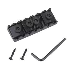 VGEBY 7 스트링 너트 48mm 전기 기타 부품 블랙 아연 합금 슬롯 1피스