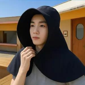 여름 대왕 햇빛가리개 미우 단추모자 목가 등산용