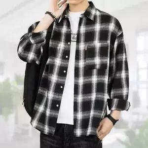 남성 패턴 긴팔 셔츠 데일리 캐주얼 댄디룩 봄 가을 오피스 출근복