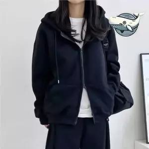 가을겨울 루즈핏 기모 후드집업 양털안감 수면 겨울맨투맨 여성겨울티셔츠 박스티