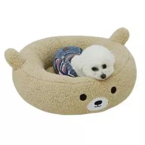 [반려] 강아지 곰돌이 원형 방석 대형 브라운 1P 고양이 쿠션 강아지방석