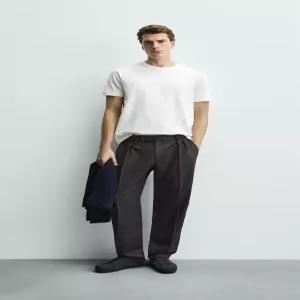ZARA 미디엄 웨이트 베이직 티셔츠 /02 - 화이트 1887/411/250
