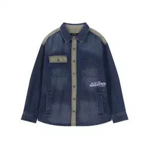 브랜드정품 BUCKAROO 우븐 배색 데님 셔켓 인디고 176316
