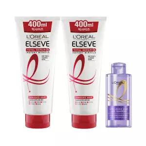 로레알파리 토탈리페어5 헤어팩 빅사이즈 400ml 2개 + HA 샴푸 80ml