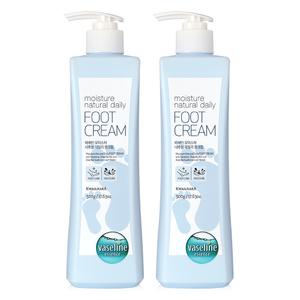 [타임딜] 바세린 모이스처 풋크림 500ml 2개  /갈라지는 발뒤꿈치 굳은살 정리 /데일리 고보습 케어
