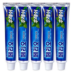 페리오 뉴후레쉬 알파 치약 150g x 5개 벌크 충치케어 구강 청결 대용량 업소용 알치약