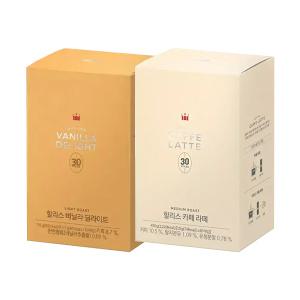 할리스 바닐라딜라이트 30입, 1개 + 카페라떼 30입, 1개