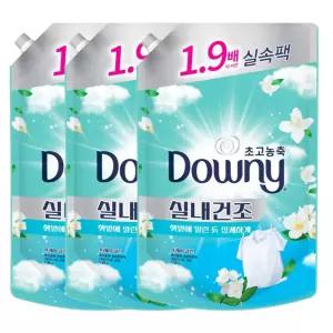 다우니 엑스퍼트 실내건조 프레시클린 리필 1.35L 3개