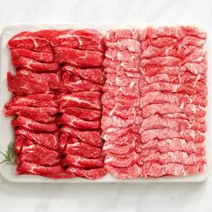 한우 1++ 투뿔 2종 소고기 모둠 구이 800g