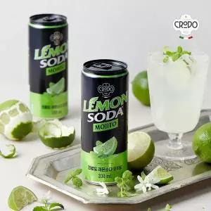 [크로도] 모히토 레몬소다 리얼과즙 스파클링 레모네이드 330ml x 12입
