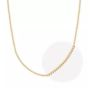 18K 민줄 체인 목걸이 줄 옐로우 골드 0.8mm