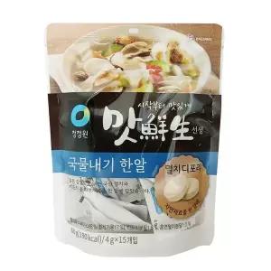 청정원 맛선생 멸치디포리 60g x 3봉(4gX45입) / 동전육수 코인육수 국물내기 한알