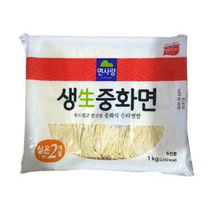 생중화면 짜장면 식자재 면사랑 6인분 1kg 중화면