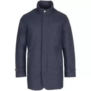 Norwegian Wool 다운 라이닝 버진 울 코트 C13BH504BLU TP427865720