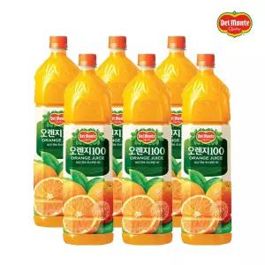 롯데칠성음료 델몬트 오렌지주스 1.5L x 6개 음료수 과일주스