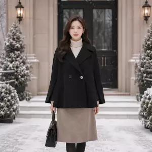 [지고트](의정부점)JPAE0CTC43[케이프형 핸드메이드 숏코트)