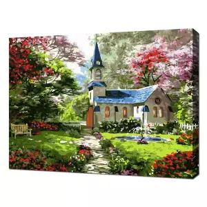 [아트박스]/셀프페인팅 에코솔 DIY명화 에이번리 마을의 교회 풍경 4050 30색