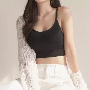 [4개 세트] 크롭나시 브라렛 4p 끈 조절 노와이어 이너웨어 브라탑 스포츠브라