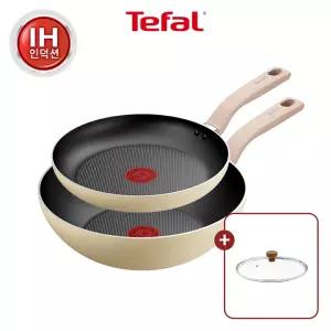 [테팔] 인덕션 티타늄1X 데이지 2종(팬24+웍28)(+우드뚜껑28cm)