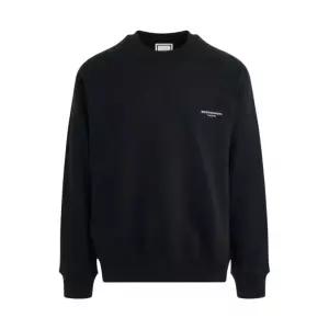 [정품 보증] 우영미 코튼 스퀘어 라벨 스웨트셔츠 블랙 - 24SS Wooyoungmi Cotton Square Label Sweatshirt
