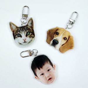  포토 커플 아기 강아지 고양이 얼굴 사진 키링 제작 맥세이프 그립 스마트톡 제작
