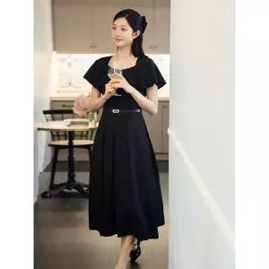 갤러리아 케이프 스퀘어넥 플레어 원피스(GR5A0OP561)*