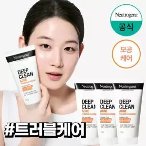 [5%더블][뉴트로지나] 딥클린 아크네 폼 150g x3+(증)아크네폼10g3개