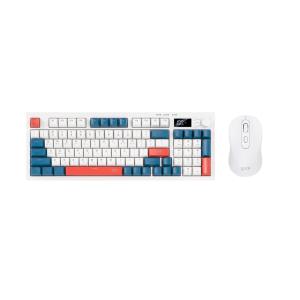 지클릭커 오피스프로 WMK90 사일런스 M 무소음 무선 블루투스 LCD 키보드 마우스 세트 94 GunDam RC1