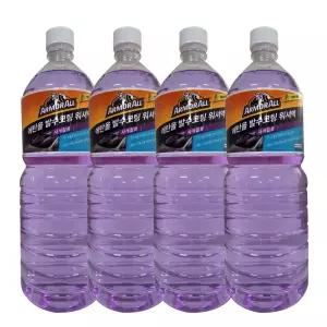 아머올 에탄올 발수 워셔액 1.8L 4개 사계절 발수코팅 워셔액