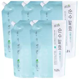 라이온코리아 참그린 순수발효 식물 주방세제 리필 1.2L 5개