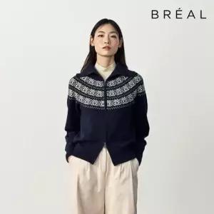 브리엘 25FW 노르딕 캐시미어 니트 집업 1종[런칭 가격 69,900원]
