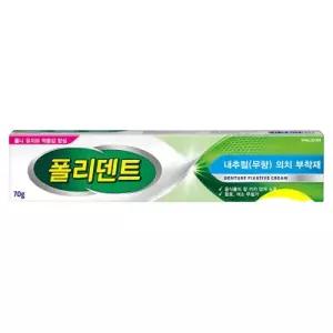 폴리덴트 의치부착재 (무향), 70g, 5개