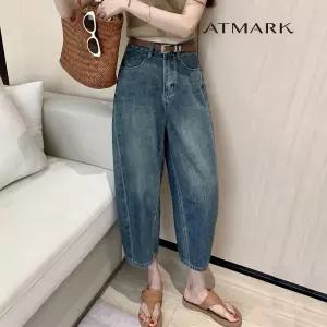 ATMARK (77까지)벌룬워싱크롭데님팬츠_AA43PT050G