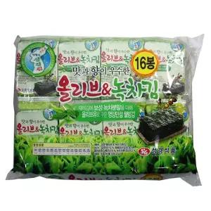 지도표성경 올리브 녹차김 4g x 16봉 (4set)