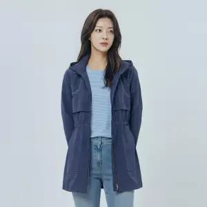 [PAT 여성] 면터치폴리 후드탈착 롱 점퍼_1I21303